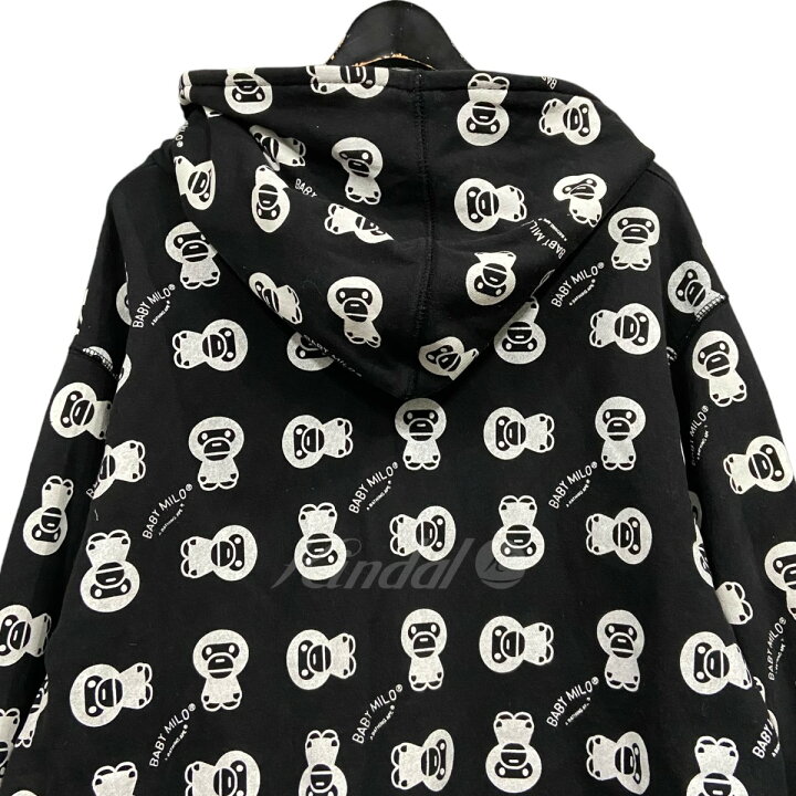 楽天市場】【中古】A BATHING APE BABY MILO総柄パーカー ブラック 
