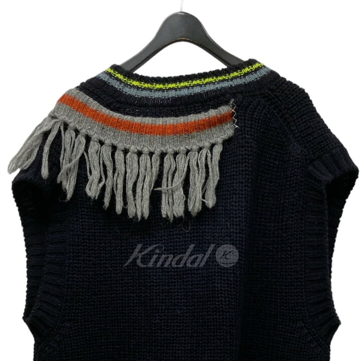 楽天市場】【中古】kolor23AW ドッキングニットベスト 23WCL-N02303 
