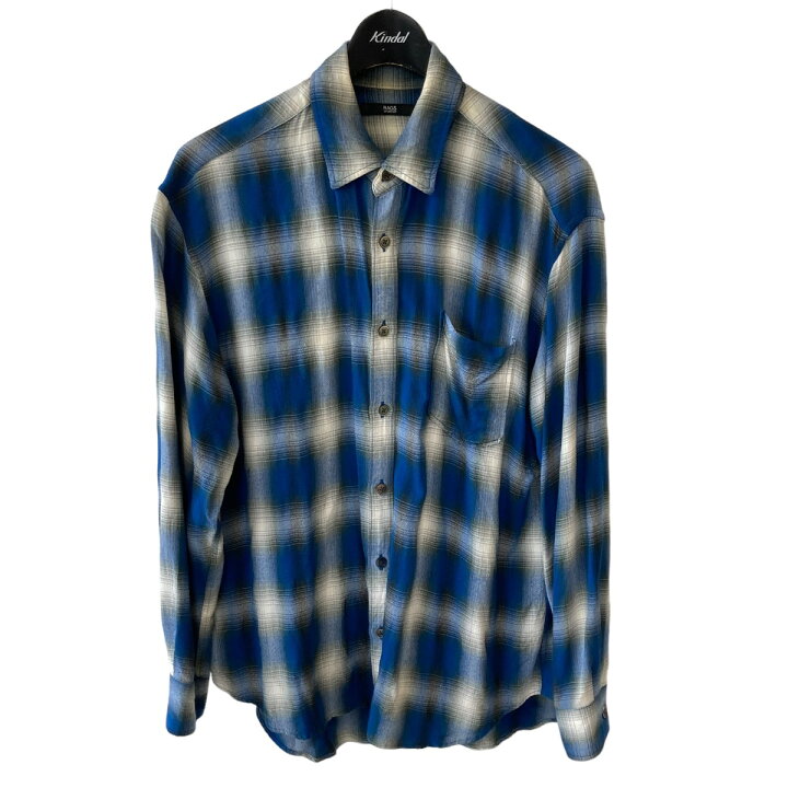 楽天市場】【中古】Rags McGREGOR オンブレチェックシャツ ブルー 