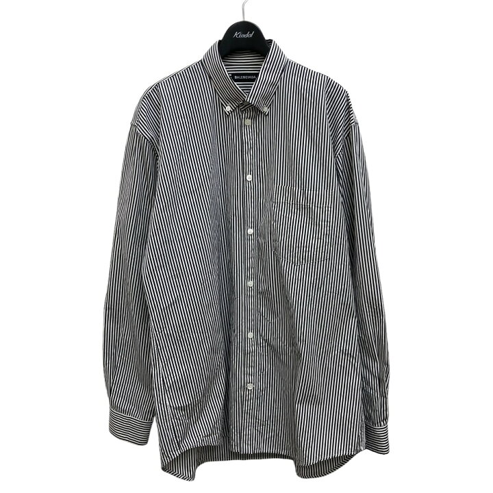 楽天市場】【中古】BALENCIAGA ストライプシャツ ホワイト×ブラック 
