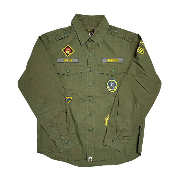 楽天市場】【中古】A BATHING APE ワッペンミリタリーシャツ 