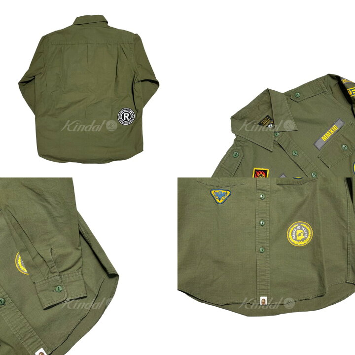 楽天市場】【中古】A BATHING APE ワッペンミリタリーシャツ 