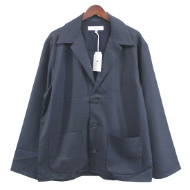 【中古】SASQUATCHfabrix．21SS TAILORED SHIRT JACKET テーラード シャツ ジャケット ブラック×ネイビー サイズ：XL【価格見直し】