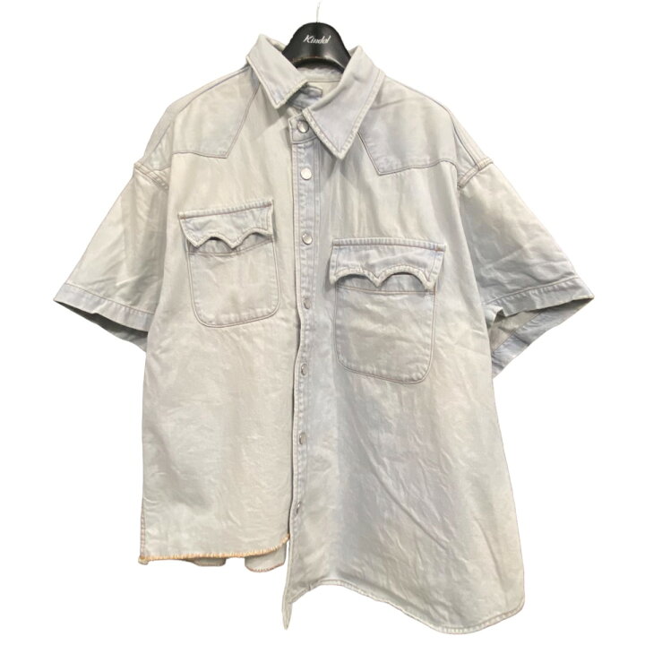楽天市場】【中古】kolor／BEACON23SS アシンメトリーデニム半袖シャツ  