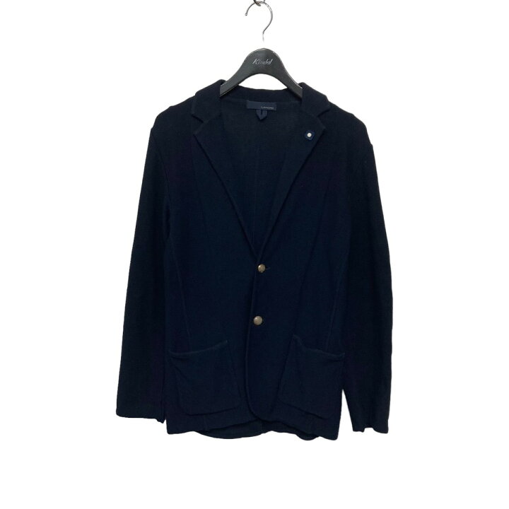 楽天市場】【中古】LARDINI コットンニットジャケット ネイビー 