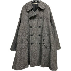 【中古】COMME des GARCONS HOMME PLUS　12AW Neither Man Nor Woman男でも女でもないオーバーサイズツイードコート グレー サイズ：XS(オーバーサイズ) 【110224】（コムデギャルソンオムプリュス）