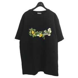 【中古】Dior × DENIM TEARS　スラブコットンジャージーTシャツ ブラック サイズ：L 【130224】（ディオール デニムティアーズ）