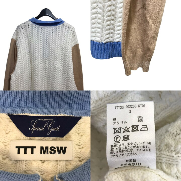 楽天市場】【中古】TTT MSW×SPECIALGUEST 22SS ニットポロ TTTSG 