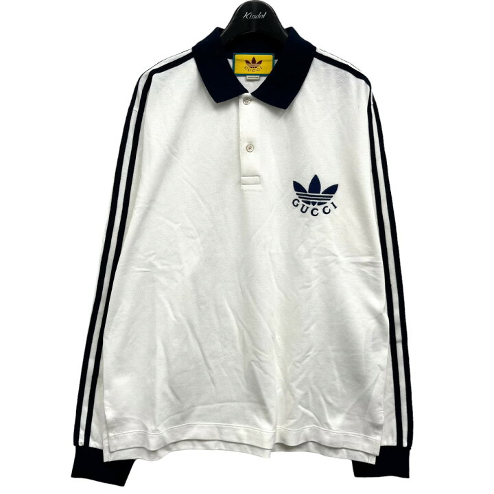 楽天市場】【中古】GUCCI × adidas コットンピケ長袖ポロシャツ  