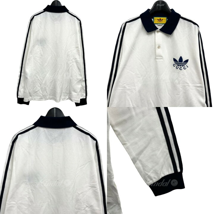 楽天市場】【中古】GUCCI × adidas コットンピケ長袖ポロシャツ 