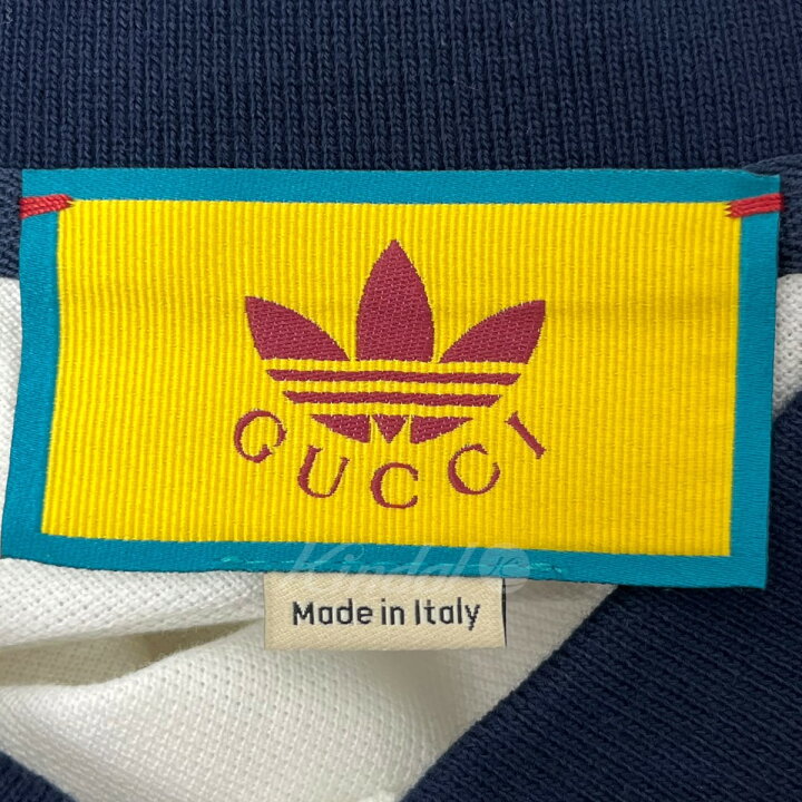 楽天市場】【中古】GUCCI × adidas コットンピケ長袖ポロシャツ 