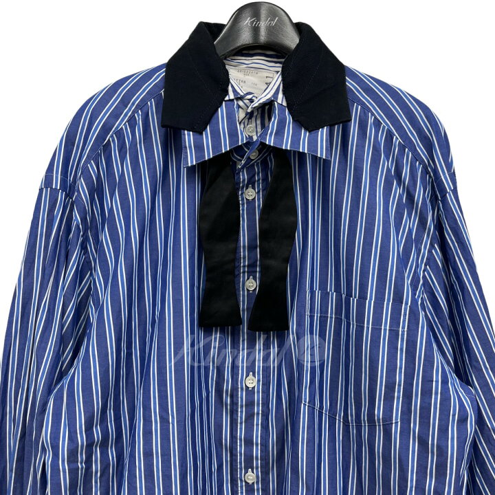 楽天市場】【中古】sacai ストライプレイヤードシャツ ブルー×ホワイト 