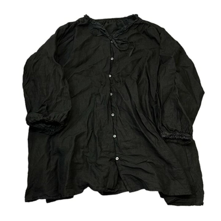 2024/定価3万】ネストローブ nest Robe リネンラミーフリルネック ｜長袖