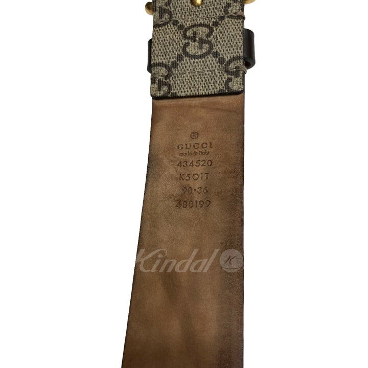 楽天市場】【中古】GUCCI 434520 スネークプリントGGベルト ベージュ  