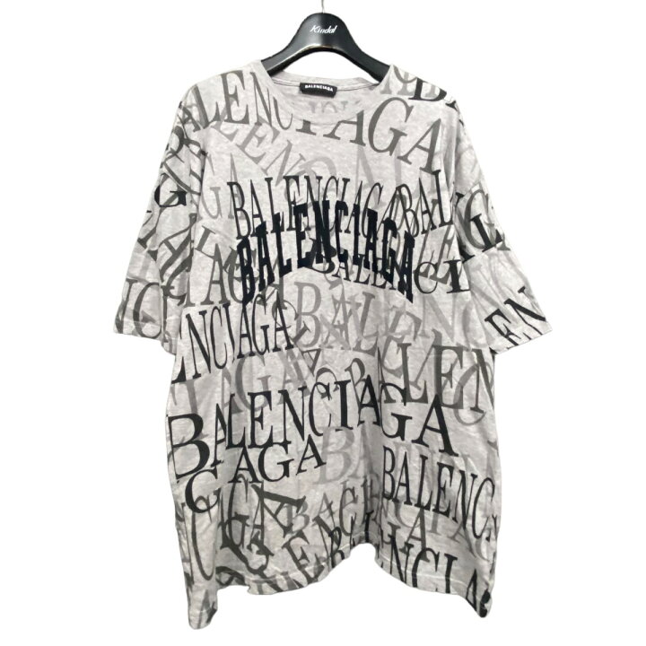楽天市場】【中古】BALENCIAGA総ロゴTシャツ グレー サイズ：XS【価格 