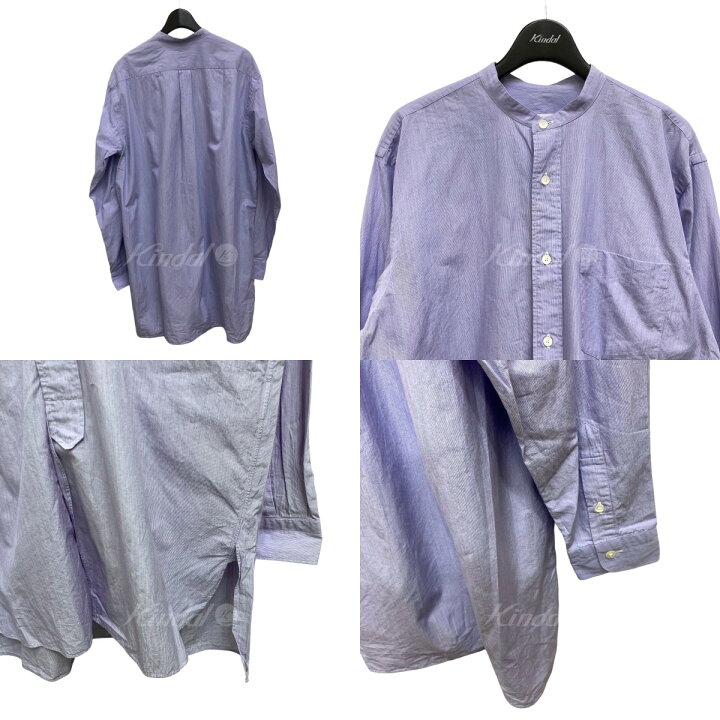 楽天市場】【中古】COMOLI バンドカラーシャツ SAX STRIPE シャツ W03 