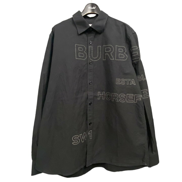楽天市場】【中古】BURBERRY ホースフェリープリントシャツ ブラック 