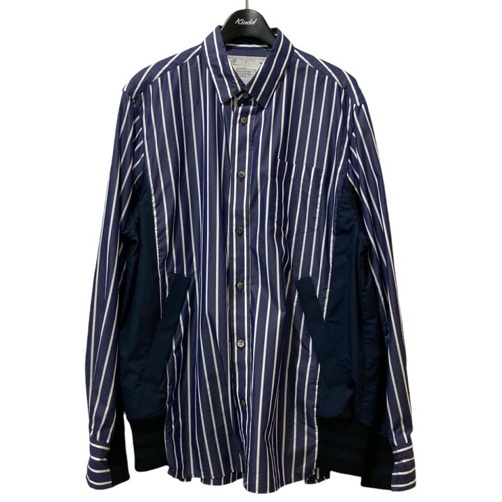 楽天市場】【中古】sacai Cotton Poplin Shirt ドッキングストライプ  