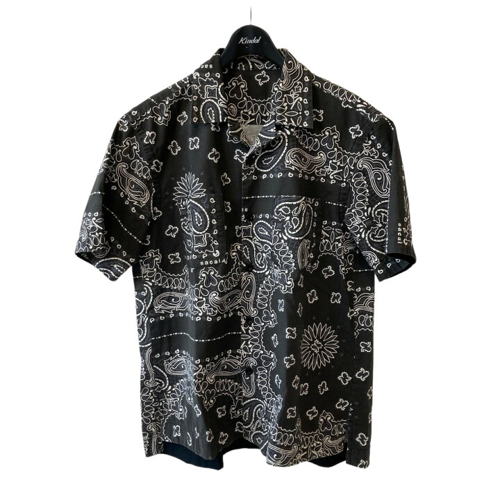 楽天市場】【中古】sacai 22SS BANDANA Print Shirt ブラック サイズ 