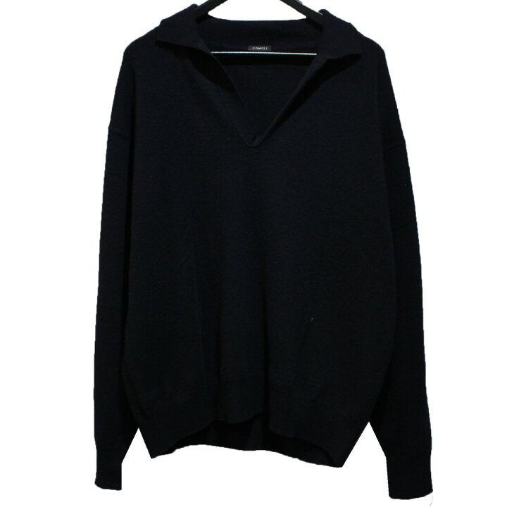 楽天市場】【中古】COMOLI 20AW カシミヤ スキッパーニット ネイビー 