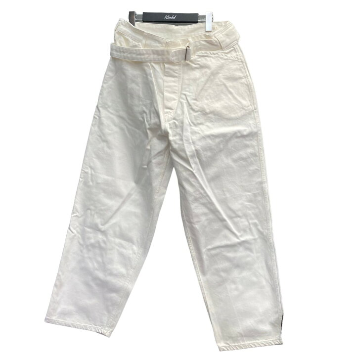 楽天市場】【中古】COMOLI 2020AW デニムベルテッドパンツ ホワイト 