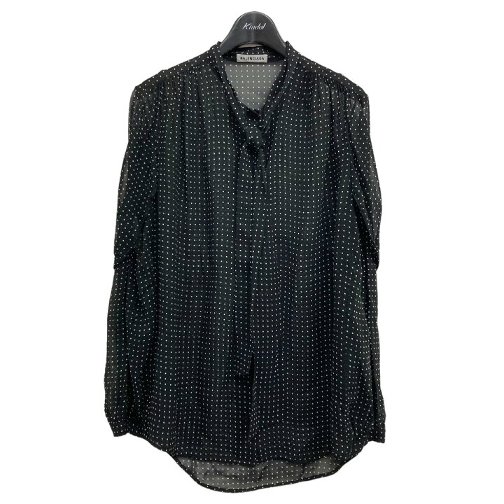 楽天市場】【中古】BALENCIAGA 2019SS ドットケープボウタイブラウス 