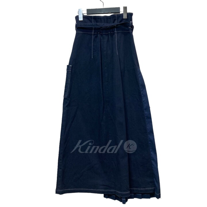楽天市場】【中古】UNITED TOKYO ヘムプリーツデニムスカート ネイビー  