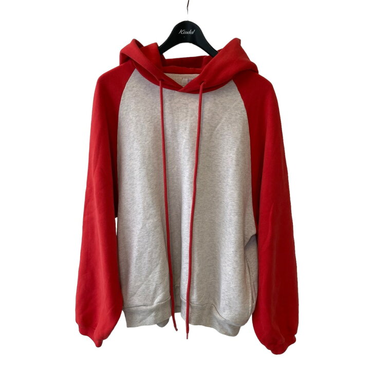 楽天市場】【中古】ERL RAGRAN HOODIE レッド×グレー サイズ：L 