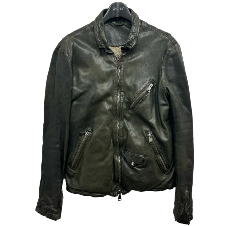 楽天市場】【中古】GIORGIO BRATO レザージャケット ダークグリーン 