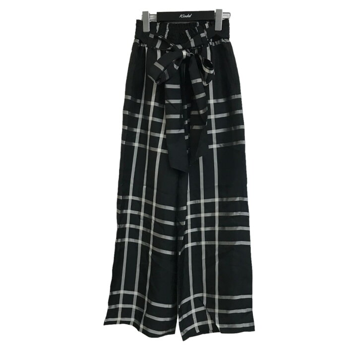 楽天市場】【中古】HYKE 23AW CUPRO CHECK WIDE LEG PANTS パンツ 