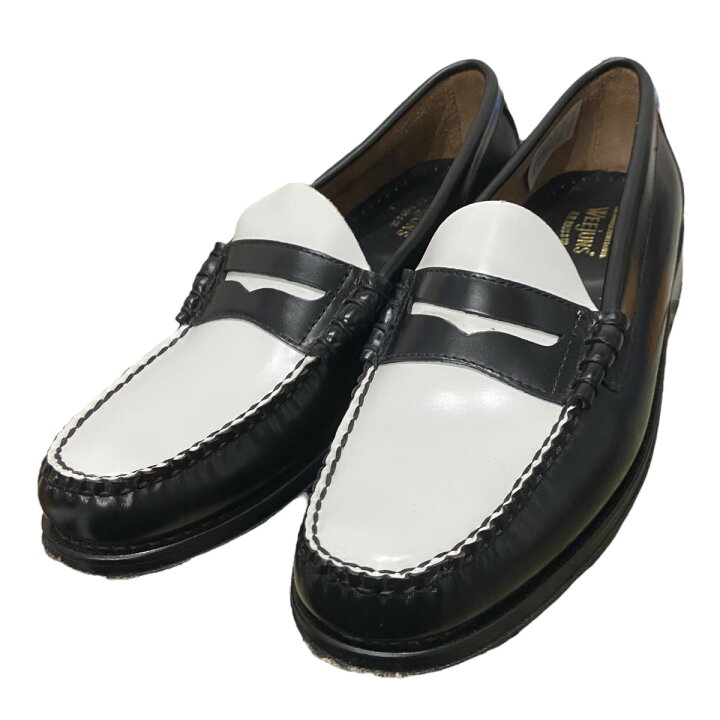 楽天市場】【中古】G．H．BASSバイカラーコインローファー ブラック 