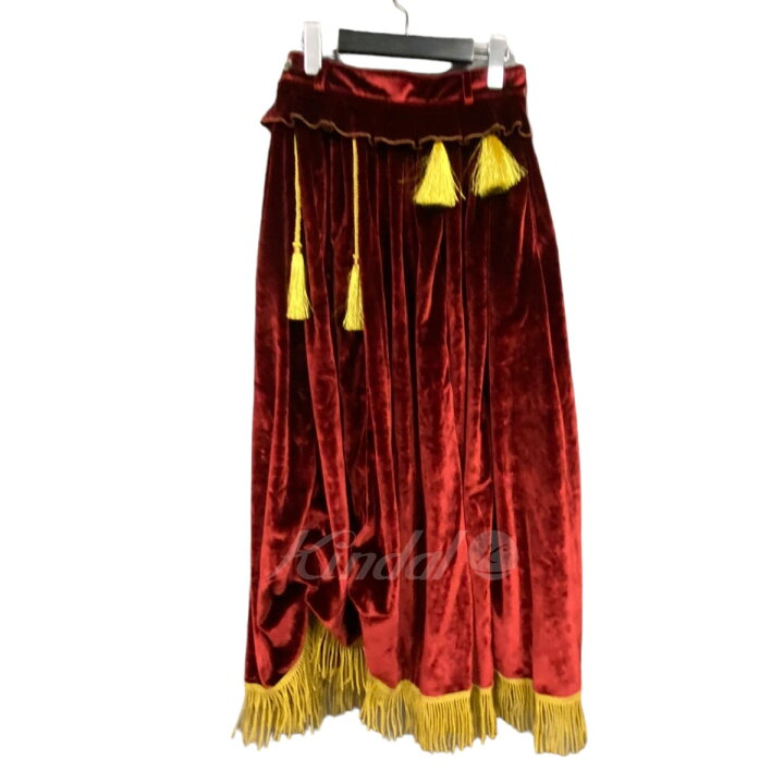 楽天市場】【中古】hazama幕開けのベルベットスカート レッド×イエロー  