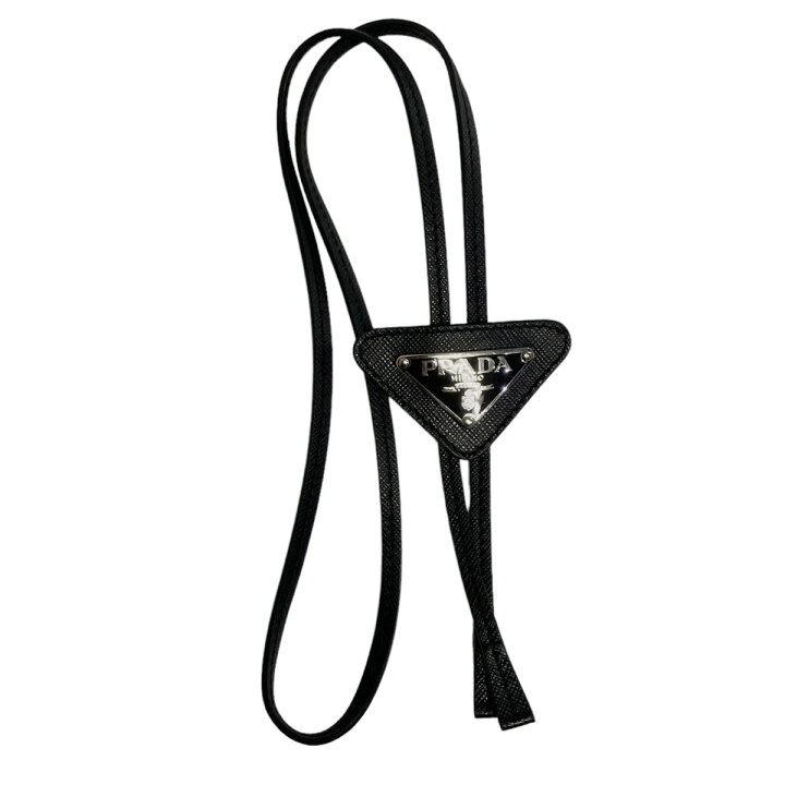 楽天市場】【中古】PRADA ループタイ ボロタイ トライングルロゴ  