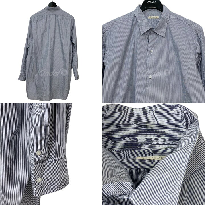 楽天市場】【中古】HEUGNストライプ 長袖シャツ SHIRT008 ブルー 