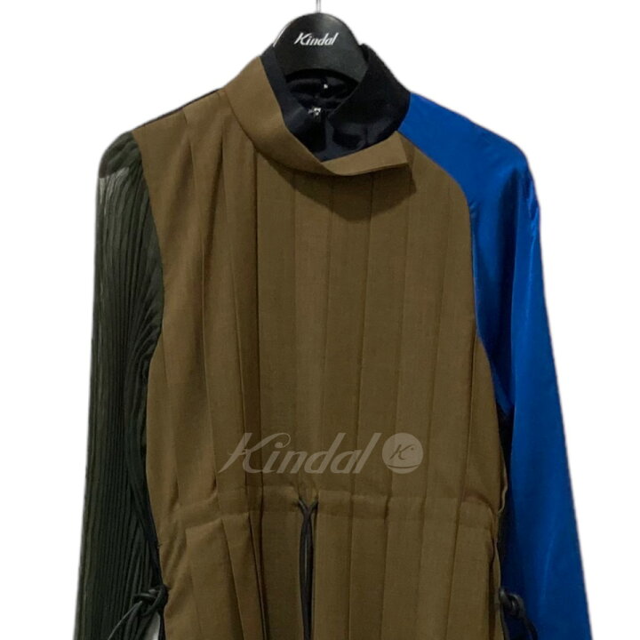 楽天市場】【中古】sacai 切替プリーツシャツワンピースドレス 21 