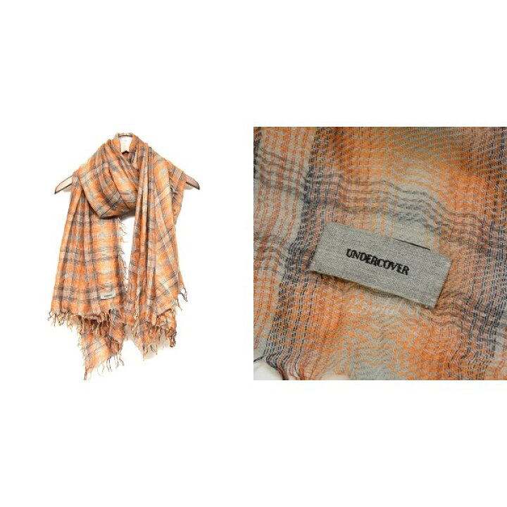 楽天市場】【中古】UNDER COVER大判チェック柄ストール スカーフ  