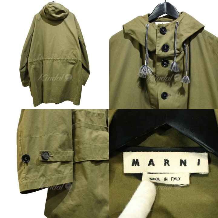 楽天市場】【中古】MARNI 19AW フーデッド モッズコート オリーブ  