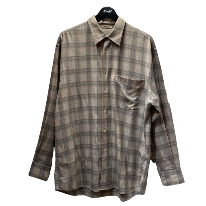 楽天市場】【中古】AURALEE SUPER LIGHT WOOL CHECK SHIRTS ウール 