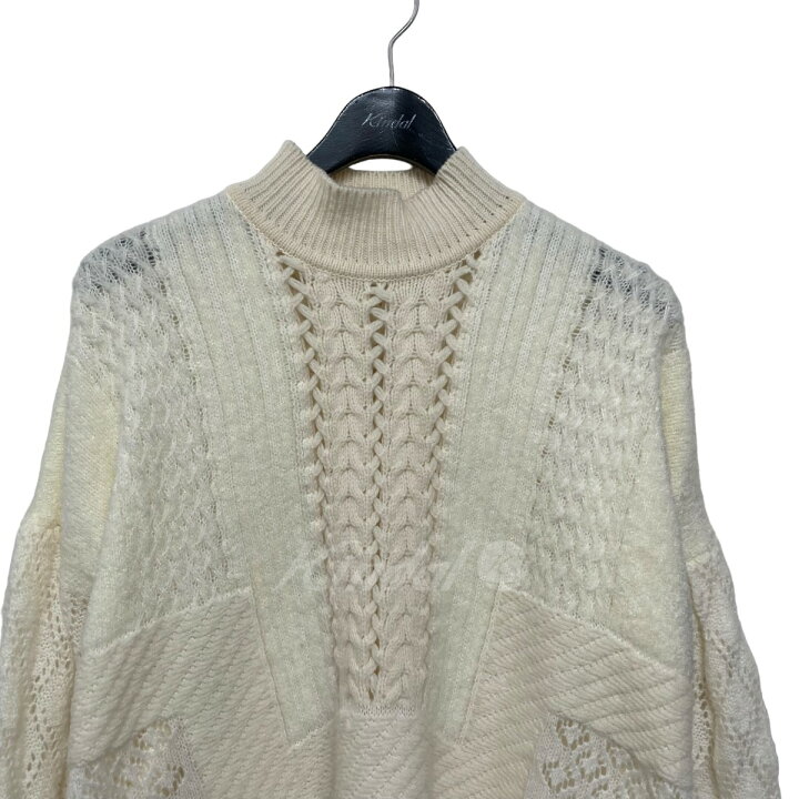 楽天市場】【中古】mame kurogouchi ミックスケーブルニット ホワイト  