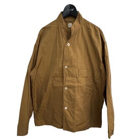 【中古】KAPTAIN SUNSHINE「Finx Cotton-Silk Sleeping Jacket」 シャツジャケット ブラウン サイズ：36【価格見直し】
