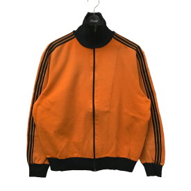 【中古】adidas　ヴィンテージ トラックジャケット 3本ライン 西ドイツ デサント製 オレンジ サイズ：5 【190224】（アディダス）