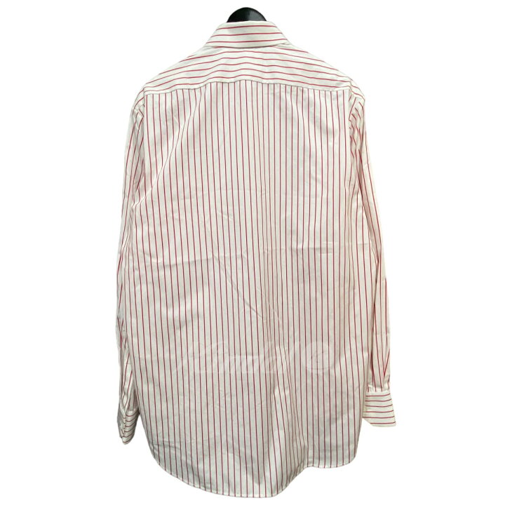 楽天市場】【中古】CELINE ストライプシャツ レッド×ホワイト サイズ 