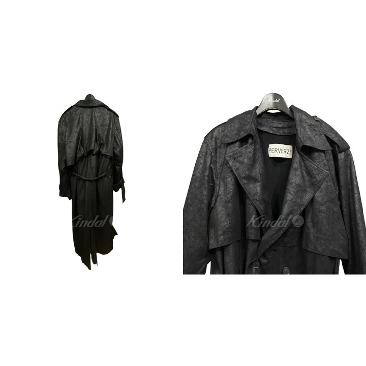 楽天市場】【中古】PERVERZE ｢Old Large Coat｣トレンチコート ブラック  