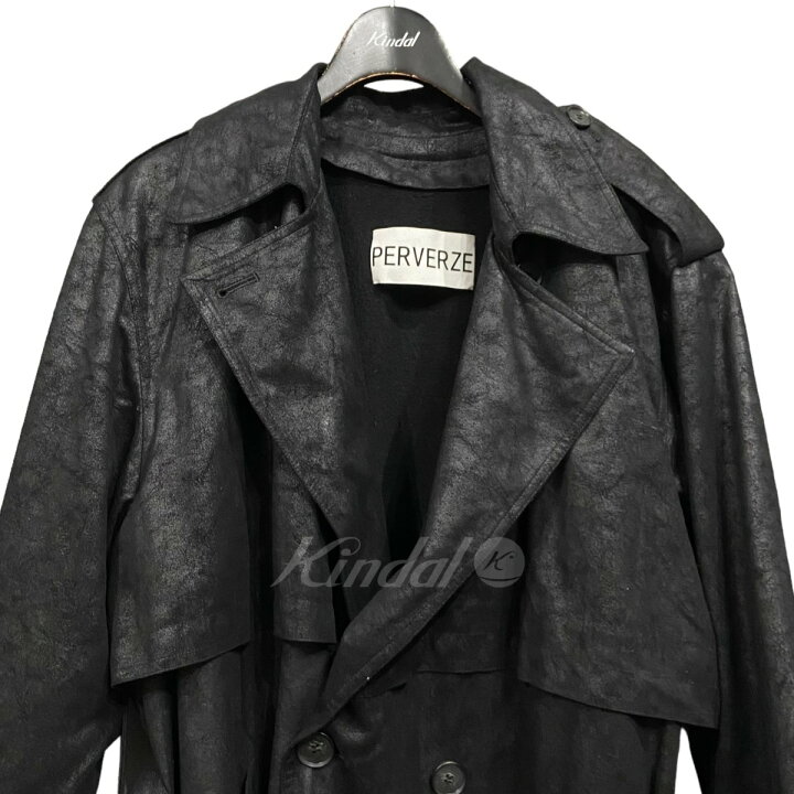 楽天市場】【中古】PERVERZE ｢Old Large Coat｣トレンチコート ブラック  