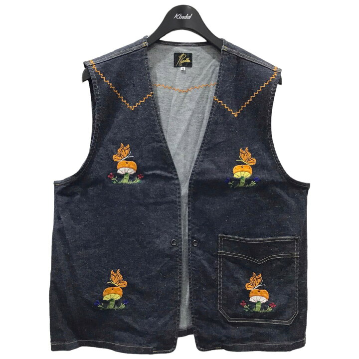 楽天市場】【中古】Needles キノコ刺繍デニムベスト P＆M Emb． Vest 