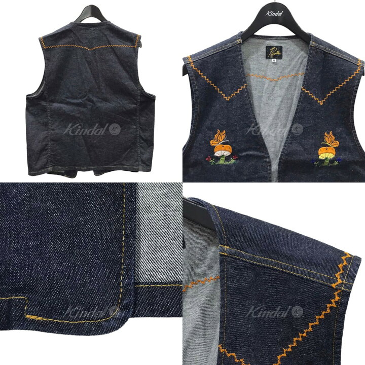 楽天市場】【中古】Needles キノコ刺繍デニムベスト P＆M Emb． Vest 