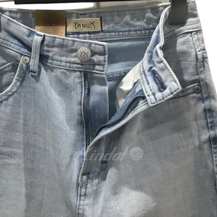 楽天市場】【中古】YANUK ハイウエストスリムテーパードデニムパンツ YANUK ハイウエストライトブルーデニム size22