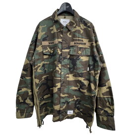 【中古】WTAPS×Richardson　20AW ミリタリージャケット ブラウン×グリーン サイズ：02 【210224】（ダブルタップス リチャードソン）