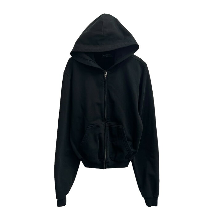 楽天市場】【中古】BALENCIAGA TAB WORN-OUT ZIP-UP HOODIE ブラック 