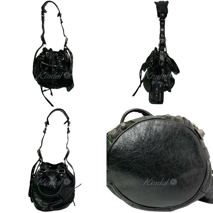 楽天市場】【中古】BALENCIAGAルカゴールバケットバッグXS ブラック 